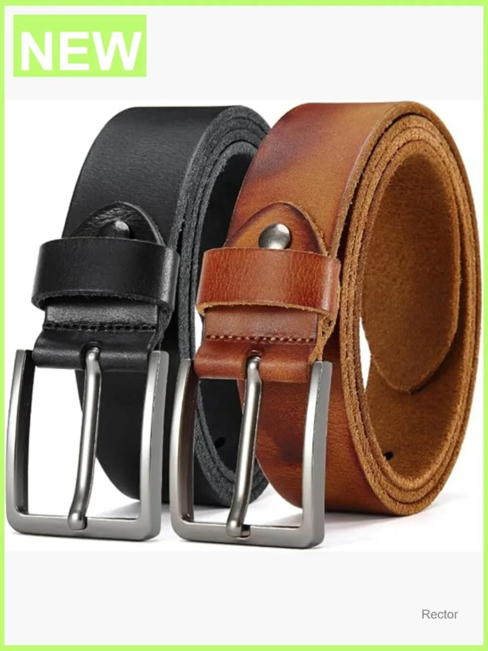 Men's Genuine Full Grain Leather Casual Belt 1.5